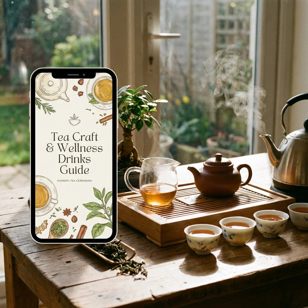 Tea Craft & Wellness Drinks - phone with tea set