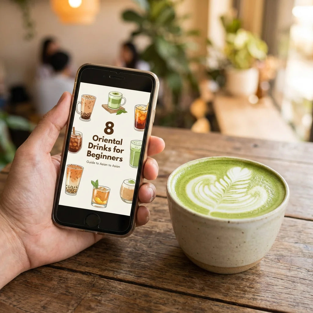 8 Oriental Drinks for Beginners - phone mockup