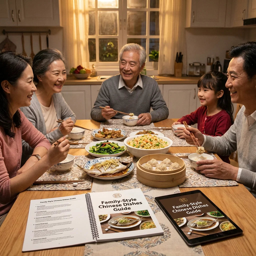 Family-Style Chinese Dishes - dinner table lifestyle