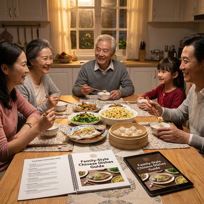 Family-Style Chinese Dishes - dinner table lifestyle