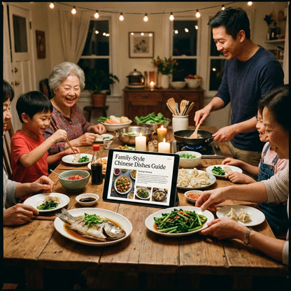 Family Dishes - tablet at dinner
