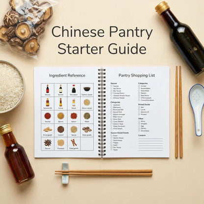 Chinese Pantry Starter Guide - ingredient flat lay